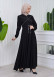 Women's Hooded Abaya with Detachable Belt 605 Beyaz