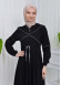 Women's Hooded Abaya with Detachable Belt 605 Beyaz