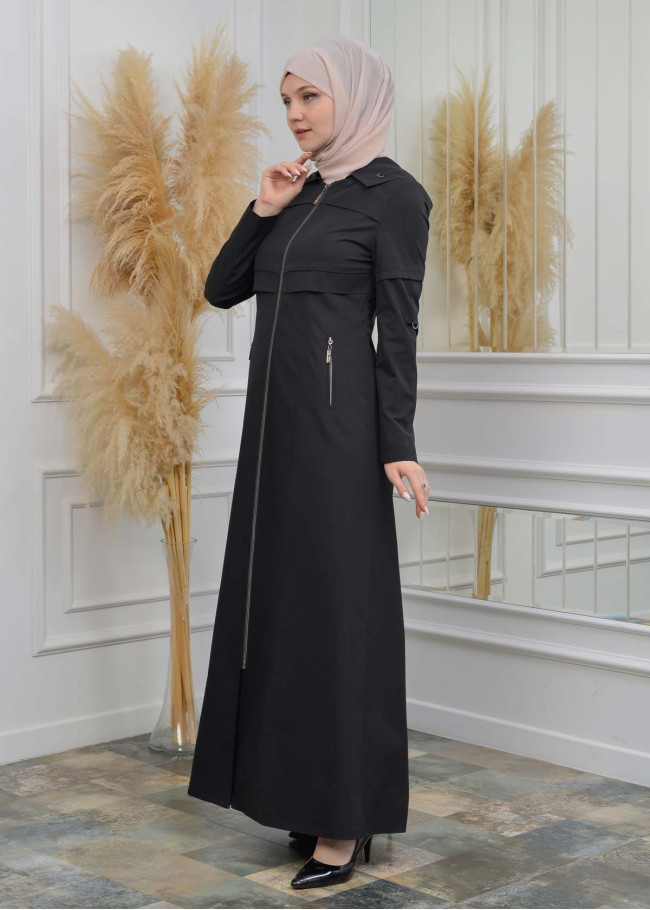 ترانشكوت نسائي صيفي رائع مع كبشون 1100 Siyah