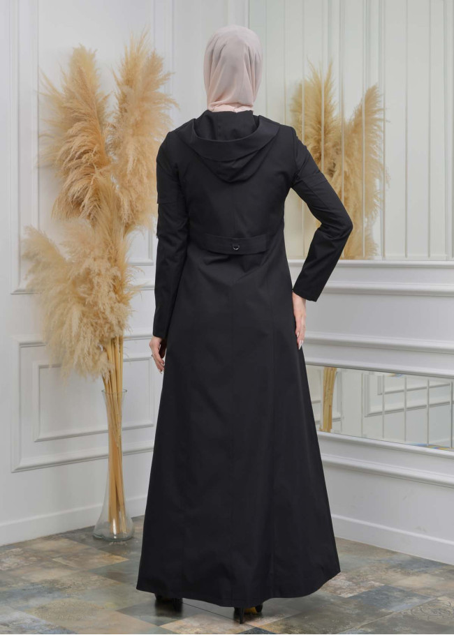 ترانشكوت نسائي صيفي رائع مع كبشون 1100 Siyah