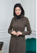 Women's Hoodied Overcoat of parashot Fabric 1104 Haki