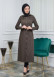 Women's Hoodied Overcoat of parashot Fabric 1104 Haki