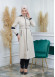 Women's Hoodied Overcoat of parashot Fabric 1105 Bej