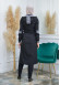 Women's Hoodied Overcoat of parashot Fabric 1105 Siyah