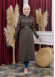 Women's Hoodied Overcoat of parashot Fabric 1112 Haki