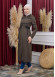 Women's Hoodied Overcoat of parashot Fabric 1112 Haki