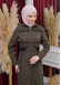 Women's Hoodied Overcoat of parashot Fabric 1112 Haki
