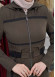 Women's Hoodied Overcoat of parashot Fabric 1112 Haki