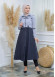 Women's Hoodied Overcoat of parashot Fabric 1114 Gri