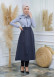Women's Hoodied Overcoat of parashot Fabric 1114 Gri