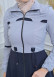 Women's Hoodied Overcoat of parashot Fabric 1114 Gri