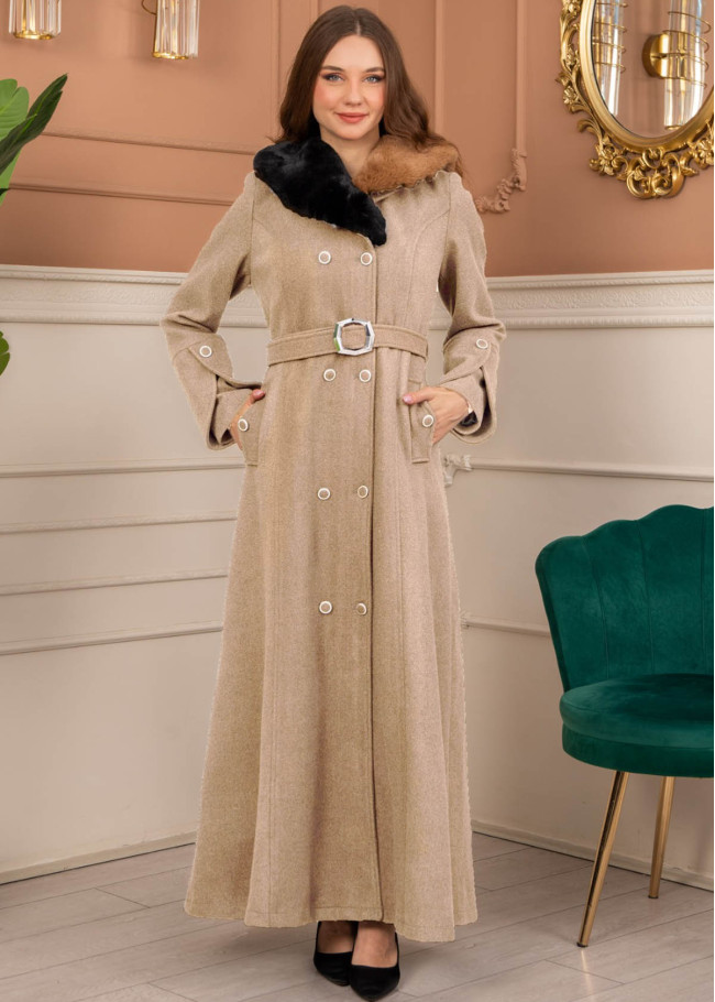 Women’s Winter Wool Coat 1370  - beige
