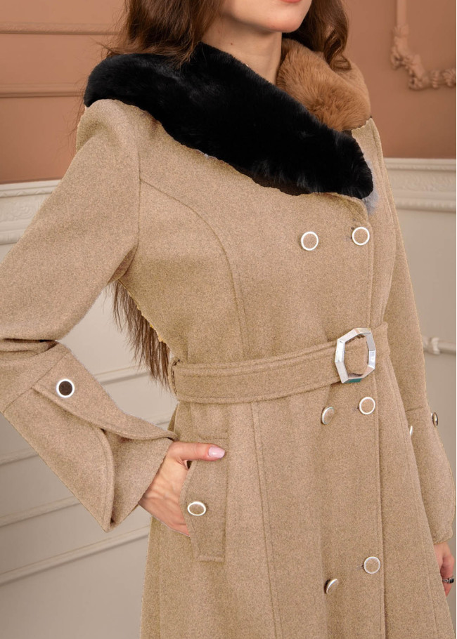 Women’s Winter Wool Coat 1370  - beige
