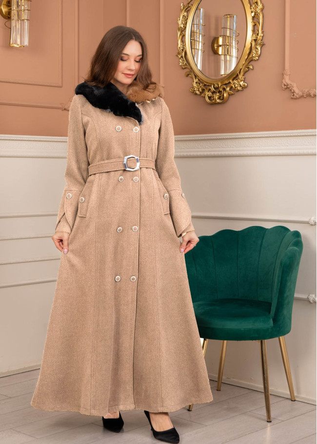 Women’s Winter Wool Coat 1370  - beige