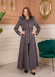 Women’s Long Winter Suede Coat 1369 - gray
