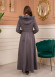 Women’s Long Winter Suede Coat 1369 - gray