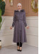 Women's trench coat suede, plisse, movable hood, 1316 Gri