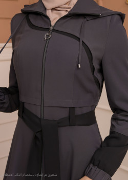 مانطو نسائي صيفي طويل برادا - كود 1234 - فضي