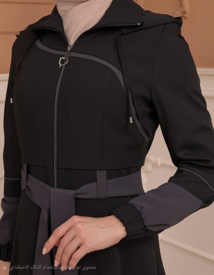 Womens Summer Long Coat Prada - Code 1234 - Schwarz
