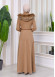 HOODED HIJAB TOPCOAT WITH WAIST TUNNEL 1330 Bej