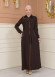 Modest Topcoat With Buttoned Detail 1230 - brown