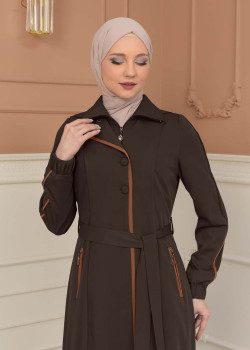 مانطو برادا نسائي 1230 - بني