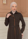 Modest Topcoat With Buttoned Detail 1230 - brown
