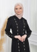 عباية مطرزة نسائية للمحجبات مع طاقية 629  Siyah
