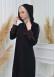 Hooded Zippered Hijab Abaya 613 taba