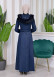 HOODED ZIPPERED HIJAB TOPCOAT 1332 Lacivert