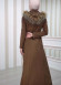 HOODED ZIPPERED HIJAB TOPCOAT 1332 Kahverengi