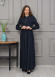 Women's Hooded Abaya with Detachable Belt 694 - deep blue