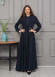 Women's Hooded Abaya with Detachable Belt 694 - deep blue