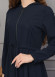 Women's Hooded Abaya with Detachable Belt 694 - deep blue