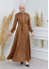 HOODED BELTED PRADA HIJAB ABAYA CODE 615 taba