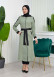 HOODED SHORT TRENCH COAT WITH BELT - CODE : 1210 Mint