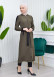 HOODED SHORT TRENCH COAT WITH BELT - CODE : 1210 kuyu haki