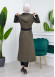 HOODED SHORT TRENCH COAT WITH BELT - CODE : 1210 kuyu haki