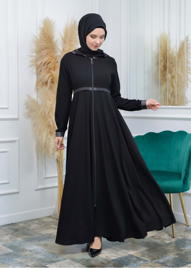 عباية نسائية كلوش كبشونة مغربية 675 Gri