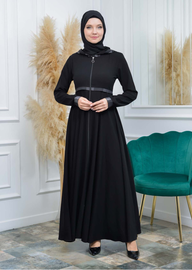 عباية نسائية كلوش كبشونة مغربية 675 Gri