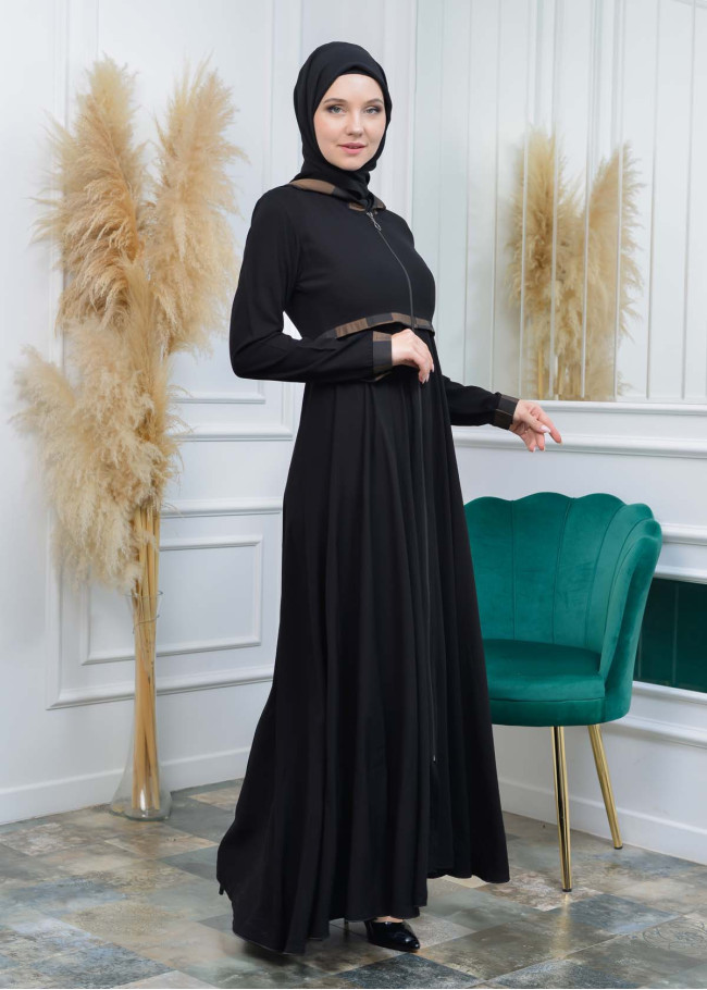عباية نسائية كلوش كبشونة مغربية 675 Bej