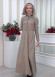 HODDED BAİZE HIJAB TOPCOAT 1336 Açık kahverengi