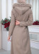 HODDED BAİZE HIJAB TOPCOAT 1336 Açık kahverengi