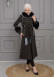 BELTED CACHET TOPCOAT WITH HOOD AND SLEEVE FUR DETAILS 1355 Siyah