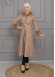 BELTED CACHET TOPCOAT WITH HOOD AND SLEEVE FUR DETAILS 1355 Bej