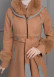BELTED CACHET TOPCOAT WITH HOOD AND SLEEVE FUR DETAILS 1355 taba
