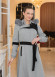 Cashmere Wool Coat with Fur Lining and Removable Hood - Code 1374 - gray