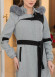Cashmere Wool Coat with Fur Lining and Removable Hood - Code 1374 - gray