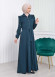 Muslim Hijab Wear women's Manto with a belt 1205 Haki