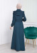 Muslim Hijab Wear women's Manto with a belt 1205 Haki